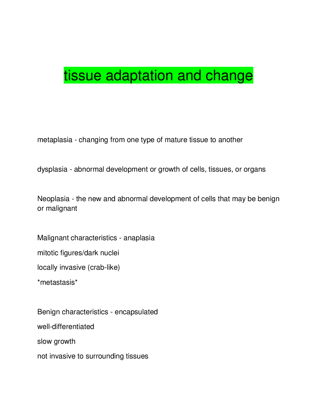 Preview image for tissue adaptation and change